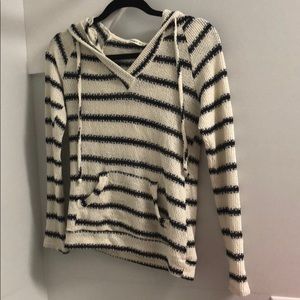 Blue and white stripped hoodie